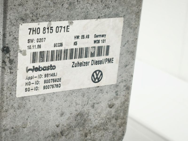 Обігрівач салону Webasto Volkswagen T5 7H0815071E 7H0815071E фото