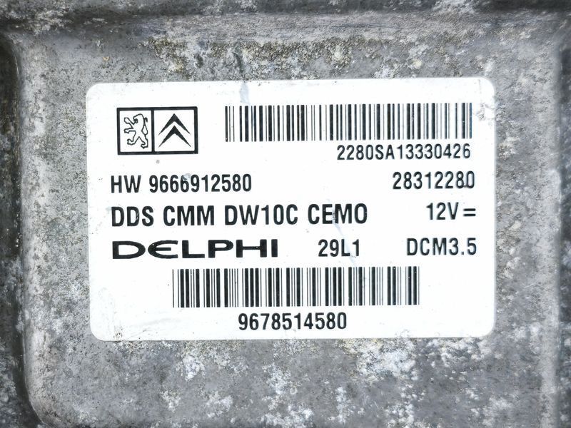 Електронний блок керування (ЕБУ) Fiat Scudo 9666912580 DCM3.5 1951291226 фото